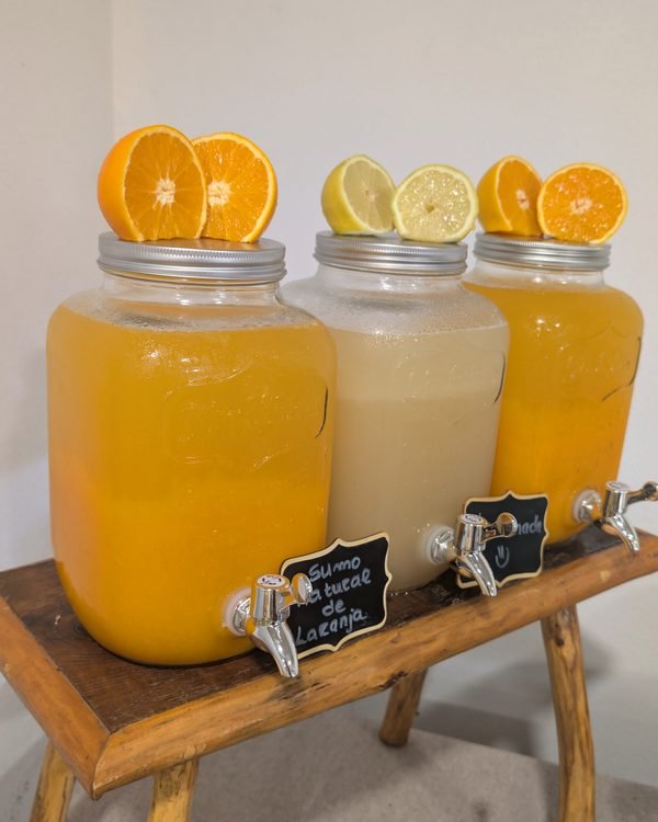Dispensadores de sumo natural de laranja e limonada